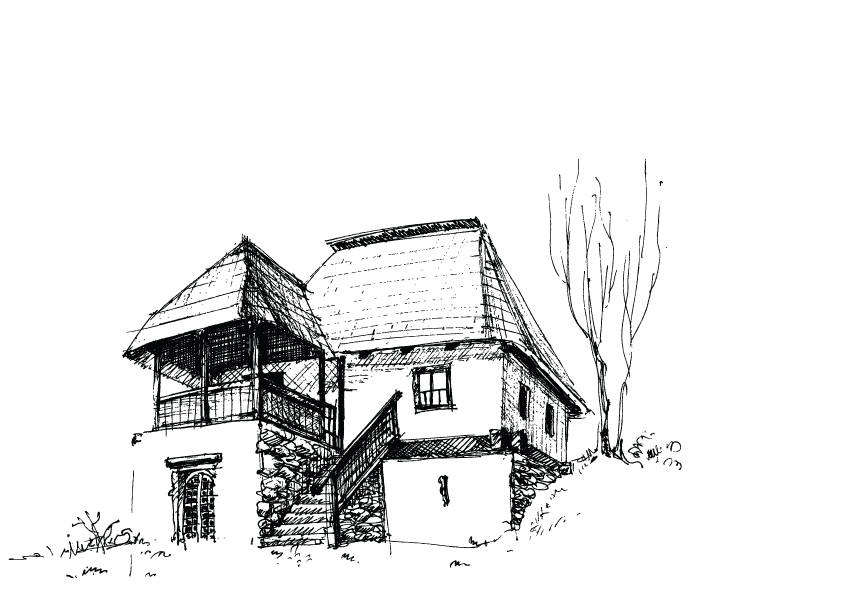 free vector House sketch vector 3
